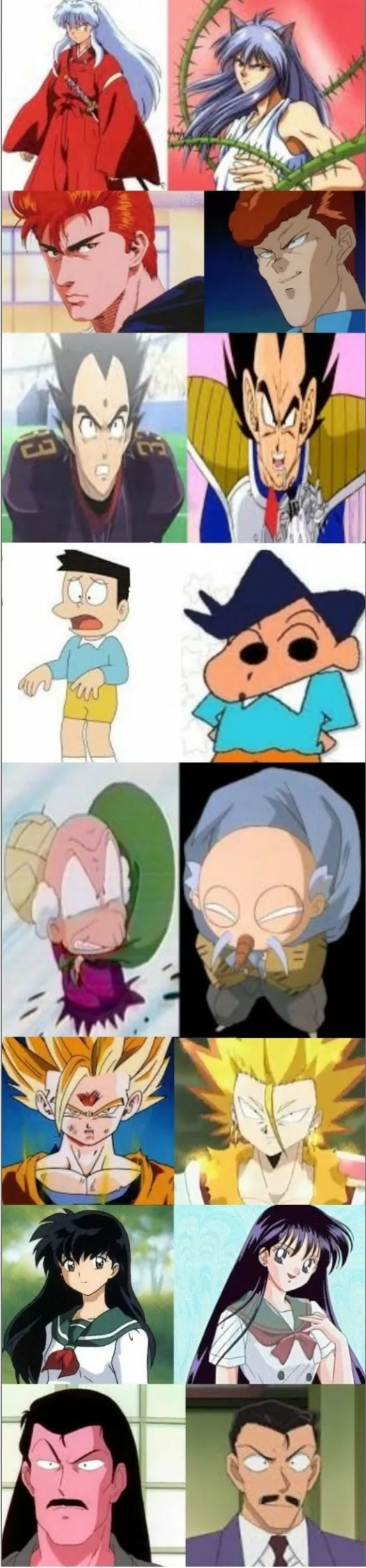 Grandes parecidos en el anime