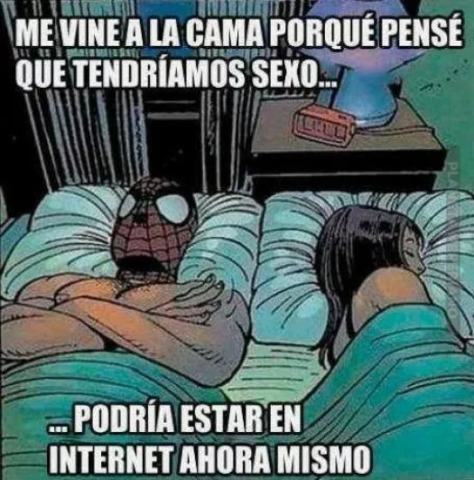 Spiderman se acostó indignado