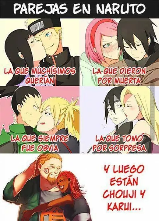 Parejas en naruto