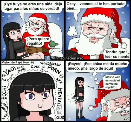 Si Papa Noel usa su visión en mi para ver si he sido buena