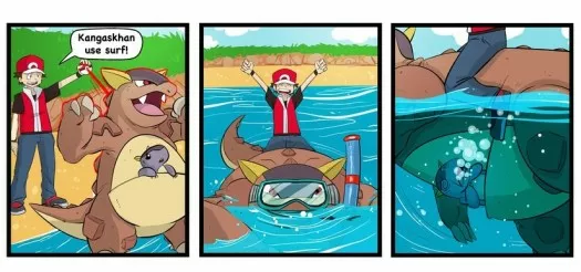 No hay que enseñar surf a ciertos pokemons