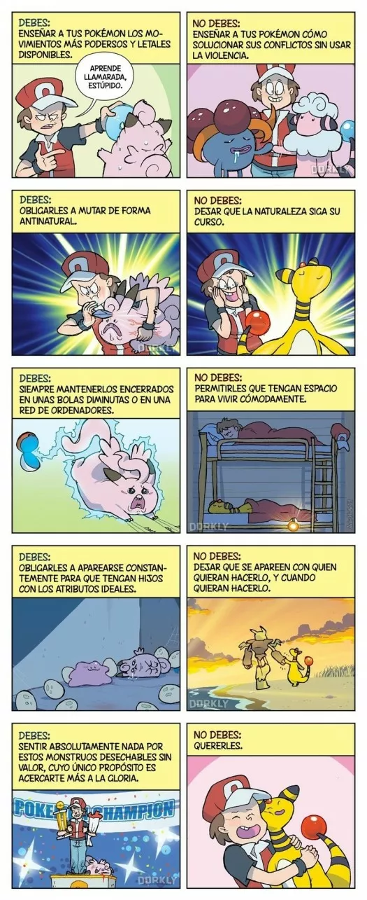 Lo correcto y lo incorrecto en pokemon