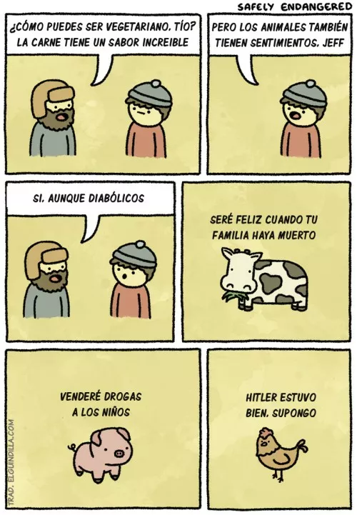 Animales, nunca sabes lo que estan pensando