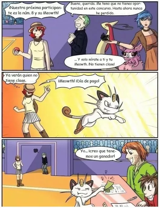 La ventaja de Meowth en los concursos