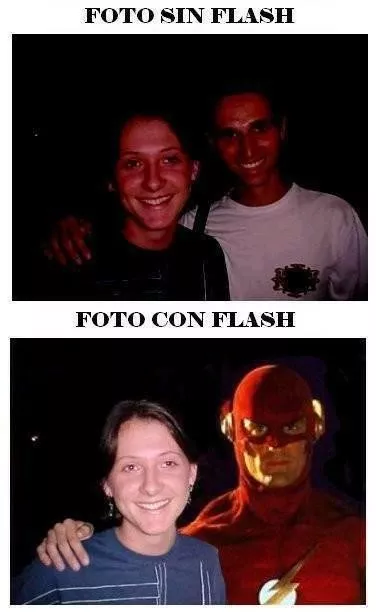 cuando me tiro una foto con flash