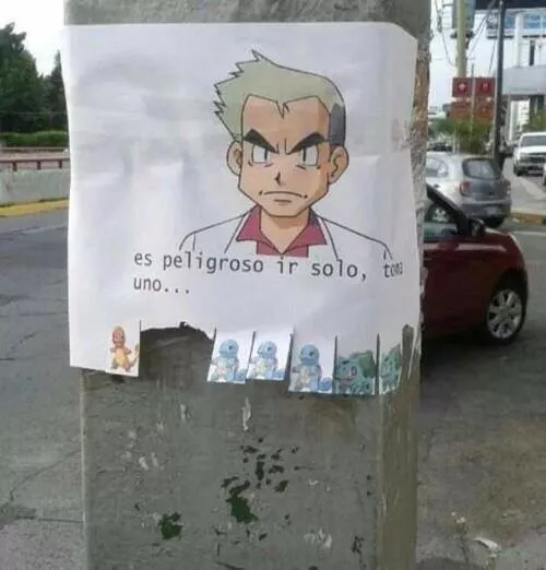 El profesor Oak protegiéndote