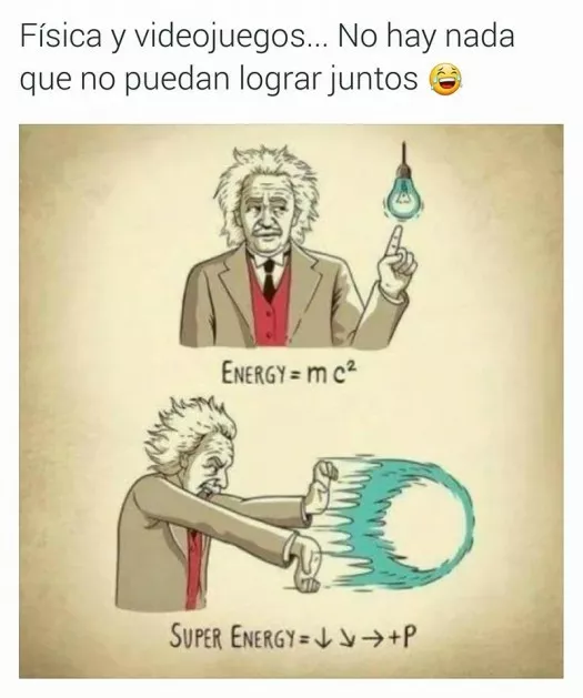 cuando ves que einstein invento el hadouken.