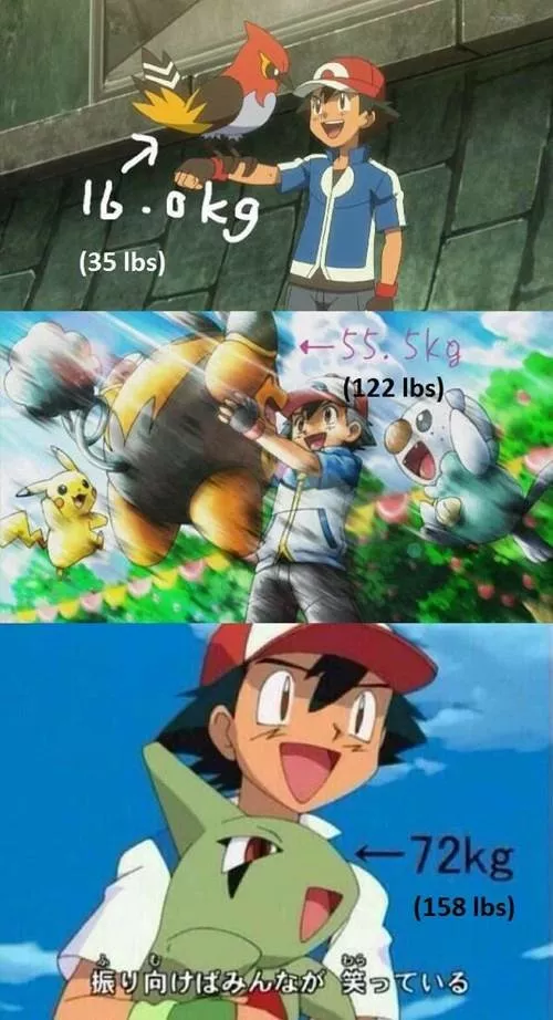 Lógica pokemon... Ash es muy fuerte