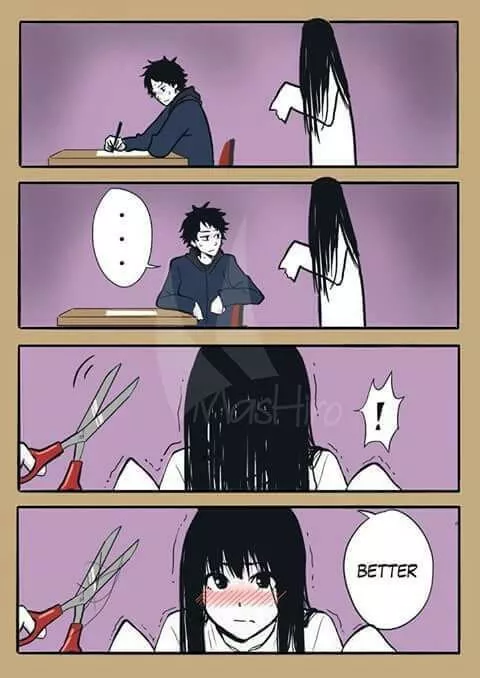 Sadako es muy mona sin flequillo