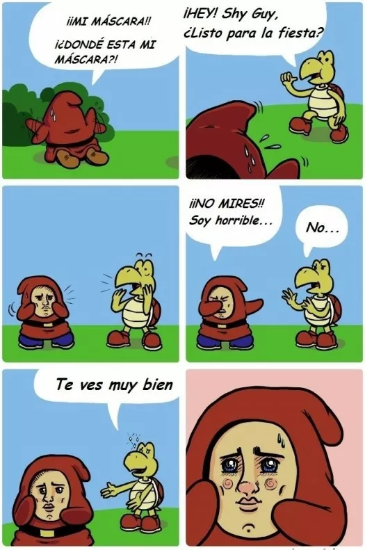 Tras la máscara de shy guy