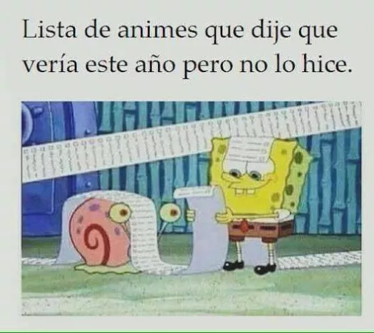 Mi lista de animes pendientes...