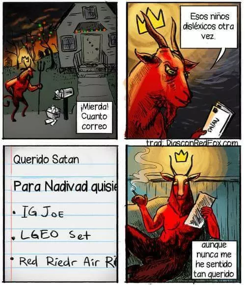 Cuando satan revisa su correo después de vacaciones