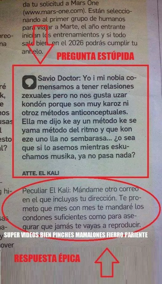 Si conoces alguien así evita que se reproduzca 