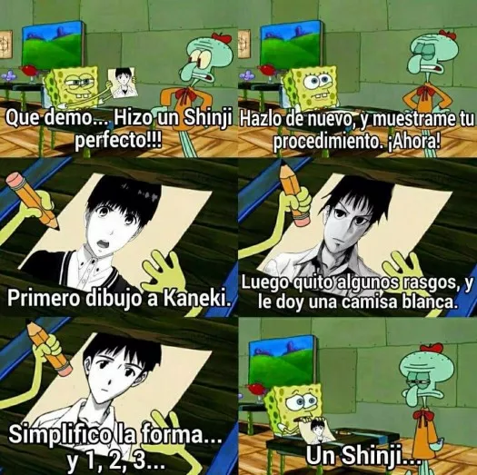 Como dibujar a Shinji en 3 pasos 