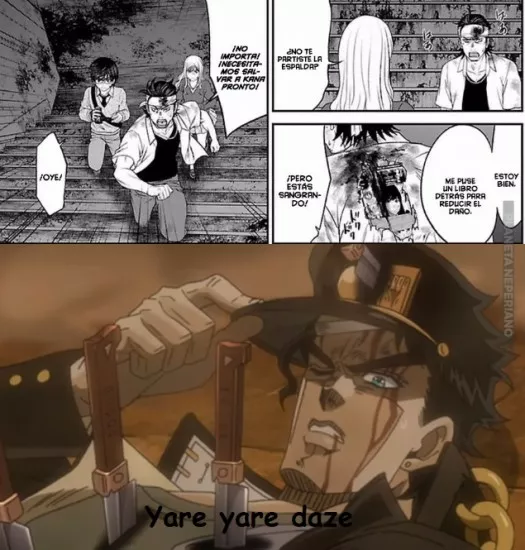 La influencia de Jotaro en los bravucones :v