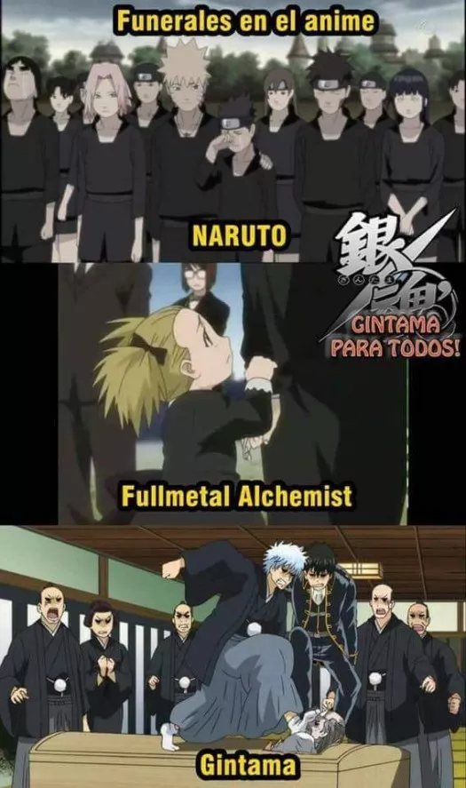 Funerales en el anime