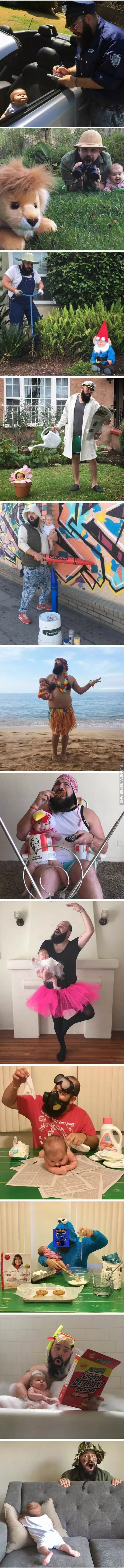 Un padrazo que juega con su hijo