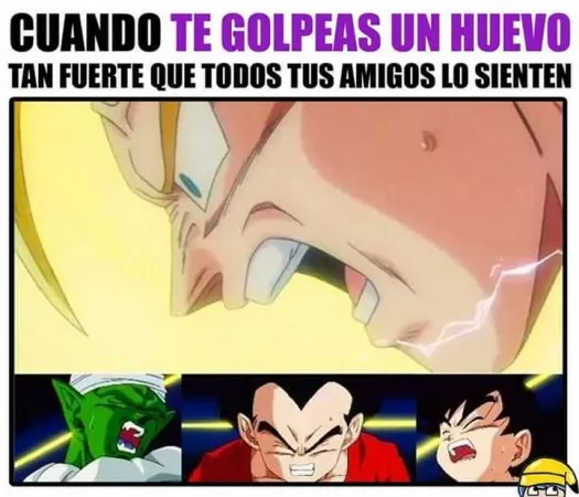 Cuando te golpeas un huevo