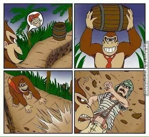 Eso pasa por andar escondiendose en los barriles