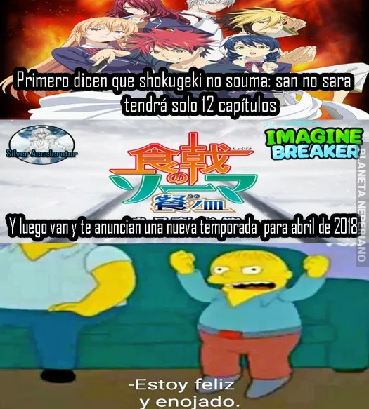 Como les gusta jugar con los corazones de los fans de Shokugeki xD