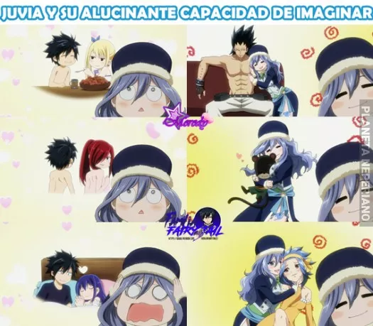 hahahaha juvia y su imaginacion