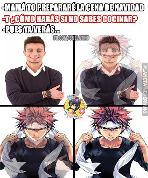 Para algo tenia que servir leer shokugeki no souma xD