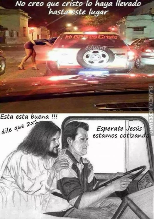 Ese cristo es un loquillo