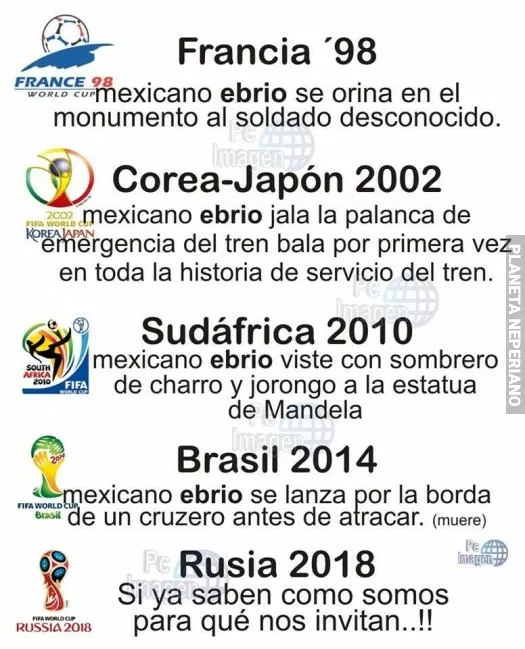 El “desmadre” mexicano en los mundiales...