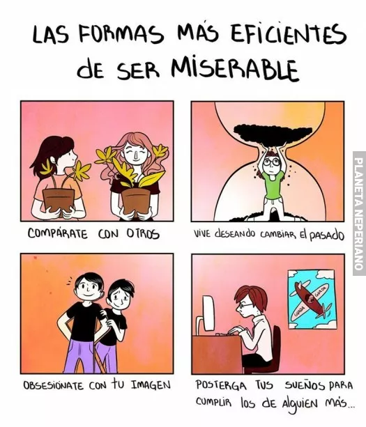 Resulta demasiado fácil llegar a ser miserable =/