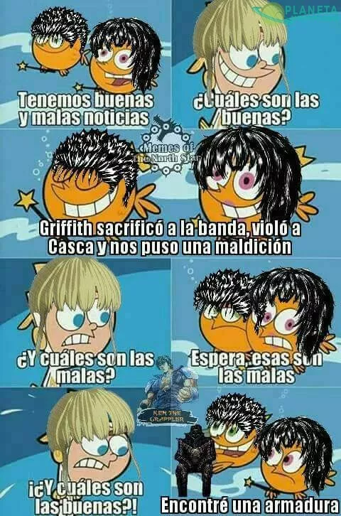 Al menos la armadura se ve buena... maten a Griffith por el amor de Skull Knight