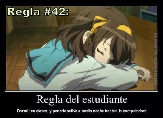 Regla del estudiante otaku #42