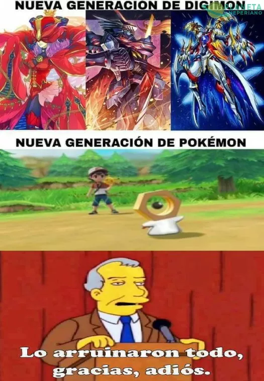 Díganle eso a Pokemon porque lo de Digimon es pasable