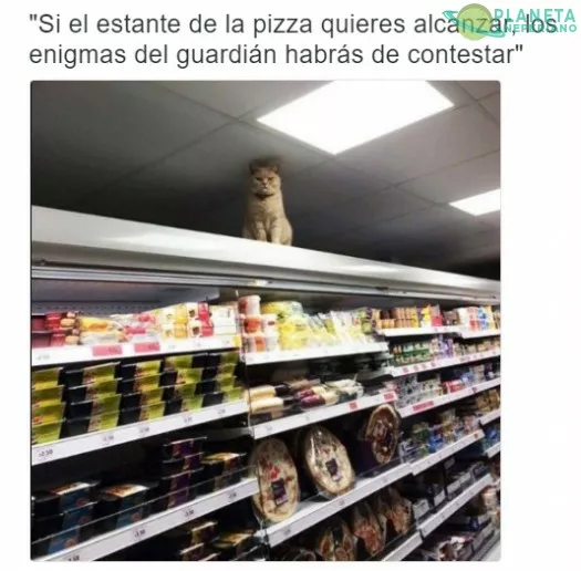 O poderoso guardián de exquisitas delicias y grandes riquezas. acepto tu prueba.