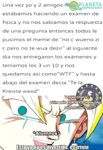 La vida no es un meme, papus... estudien