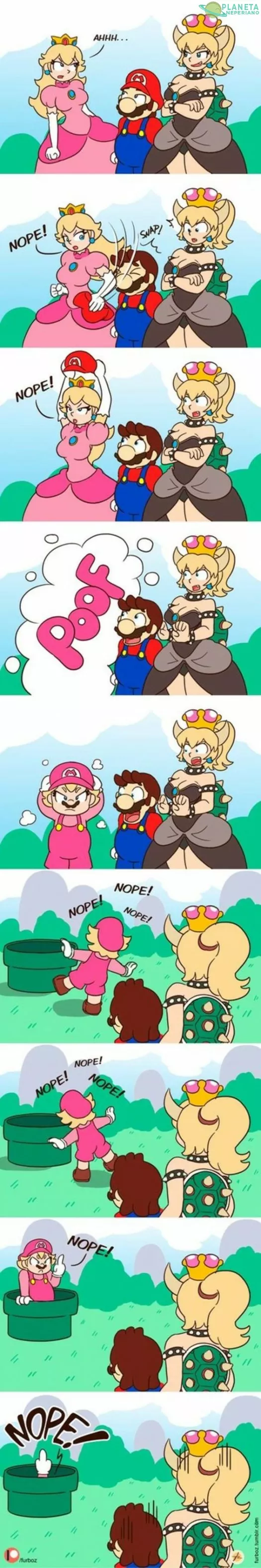 princesa peach es toda una loquita