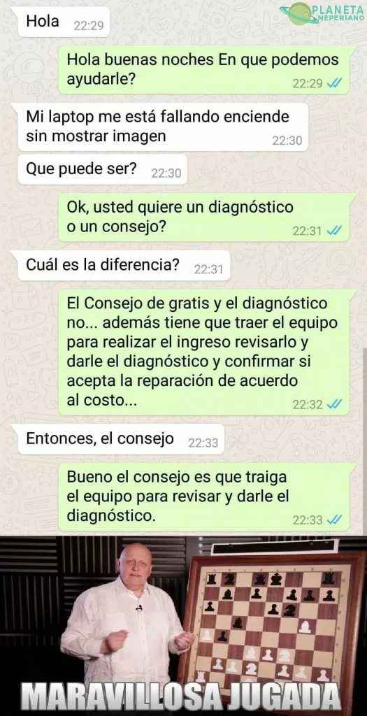 Tuvo su consejo gratis... más no puede pedir :v