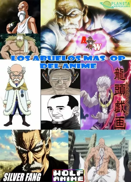 los Viejos mas fuertes del anime....
