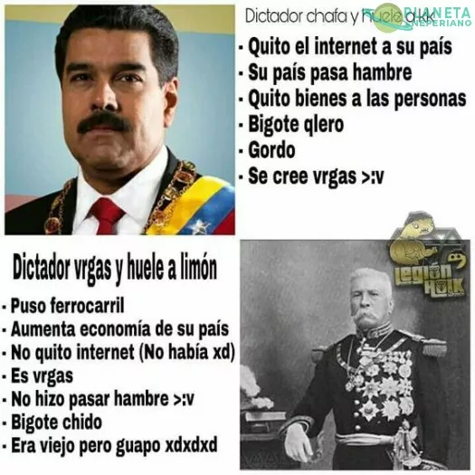 la Dictadura de antes hubiera internet todo cambiaría a mejor....