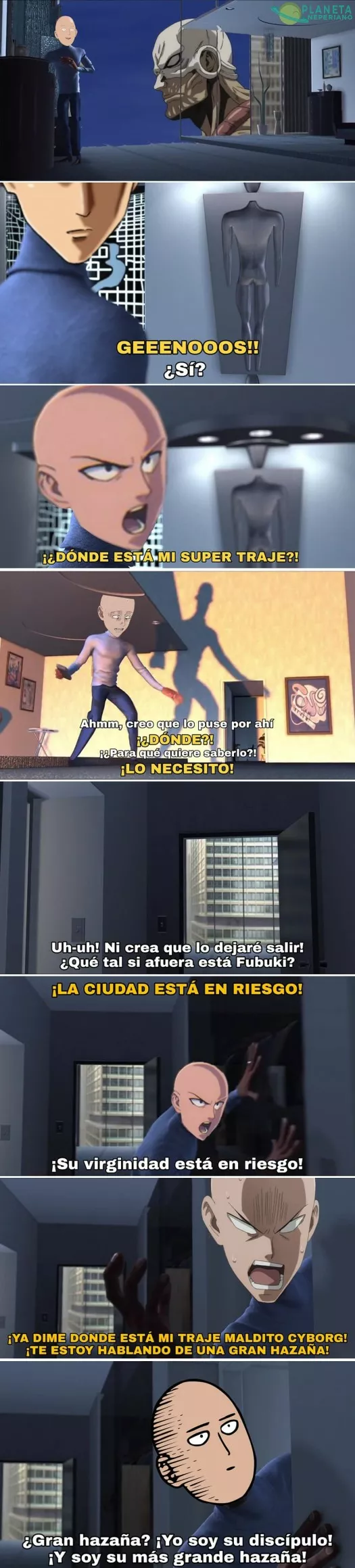 un dia en la vida de Saitama y Genos