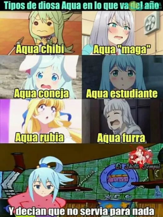 Sigues valiendo nada Aqua, solo que en varias versiones 