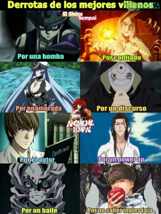 el ultimo es erroneo y lo demas son cosas que solo pasan en los shonens