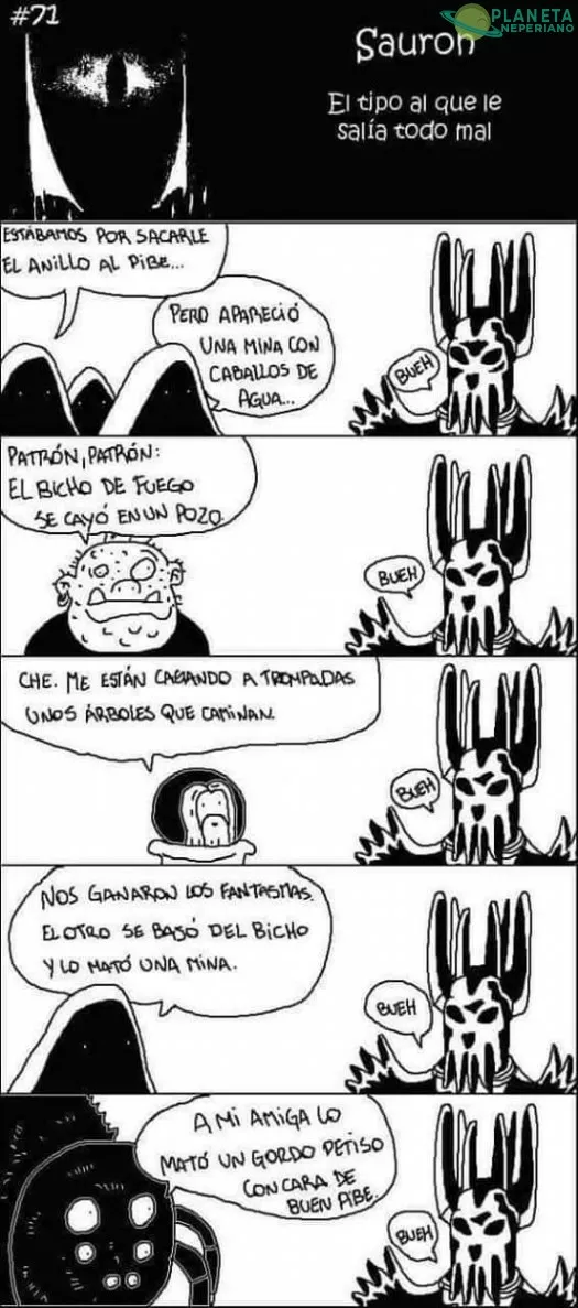 Pobre Sauron en la mala 