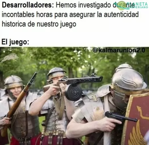 Esa milicia de la antigua Roma con rifles de asalto si se puede ver