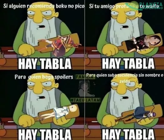 si no hacen caso ahi tabla