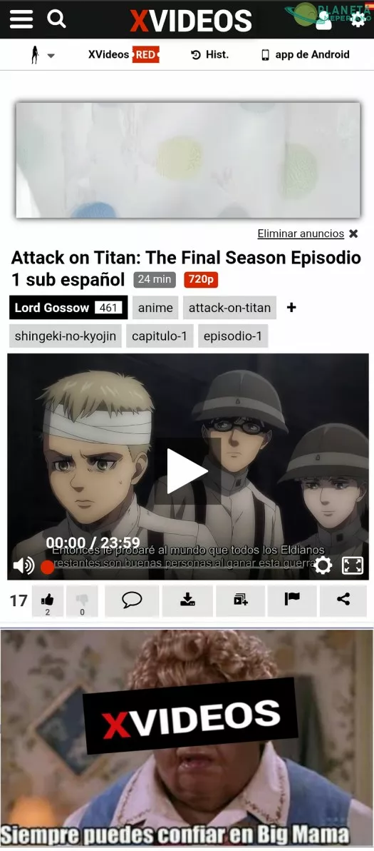 Crunchyroll me fallo, así que uso la vieja confiable