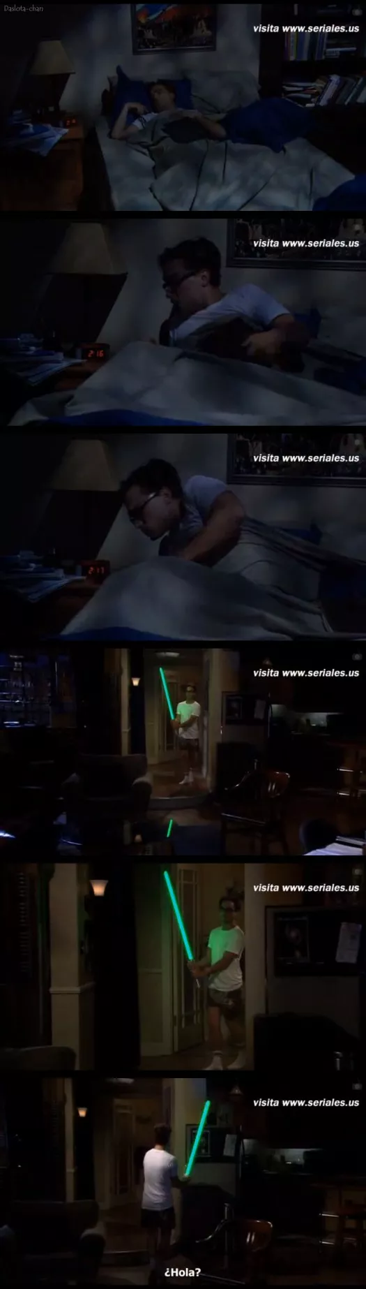 Cuando escuchas ruidos por la noche en tu casa y sos bien otaku