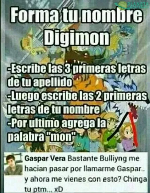 Forma tu nombre digimon