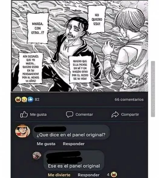 Que dice en el panel original?