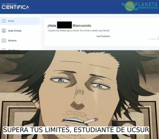 En mi Universidad,son tan fans de Black Clover que ponen frases motivadoras de Yami en el intranet