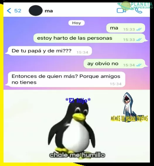 un golpe bajo para el hijo xd